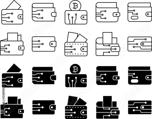 Set of Collection Minimalist Digital Wallet