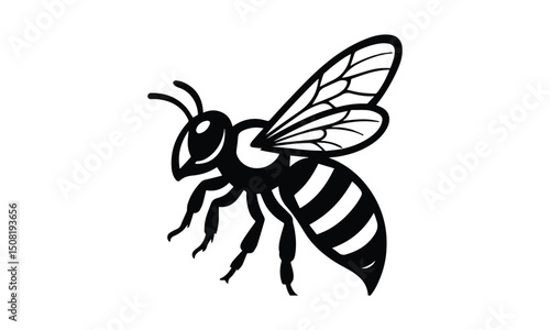 Black Bee Icon Design 