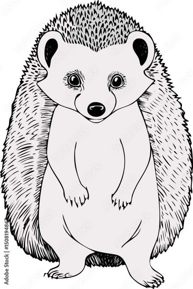 Fototapeta premium Woodland Animals SVG Illustrations funny Animals Handmade scribbles cat