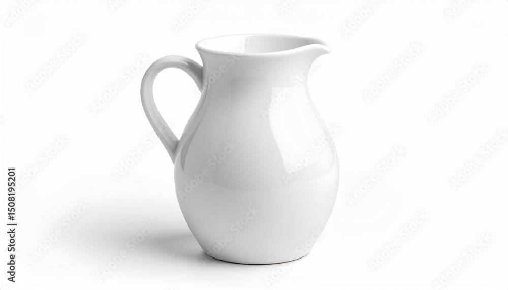 Jug ceramic on the white isolated background Jug ceramic on the white isolated background