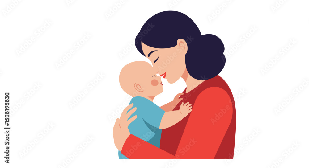 Mother and baby sharing a loving moment Mother and baby sharing a loving moment