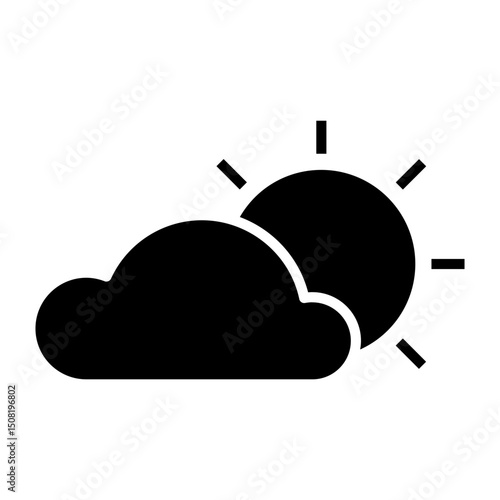 Partly Cloudy solid icon