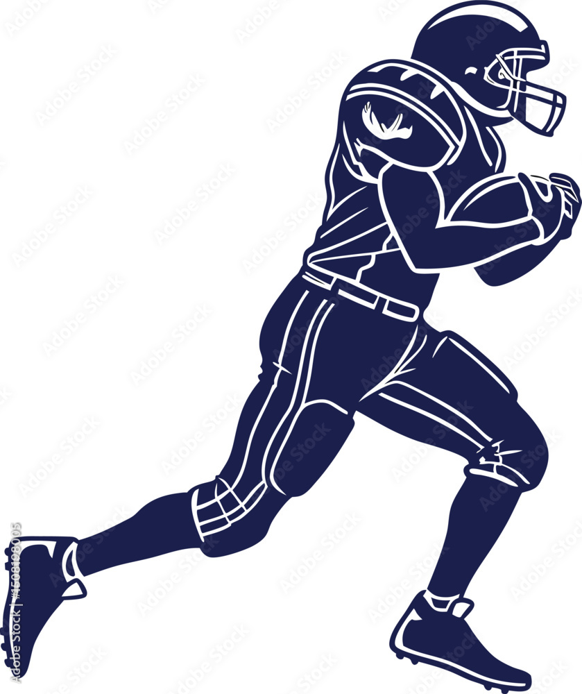 Naklejka premium vector illustration of a football player