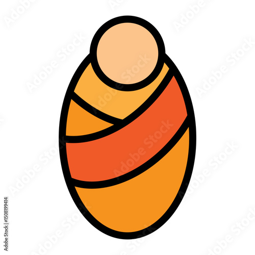 Baby Swaddle Icon Vector Filled Icon Design