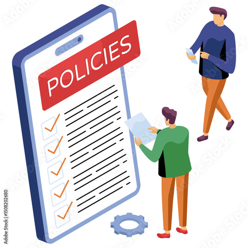 A unique design icon of policies 