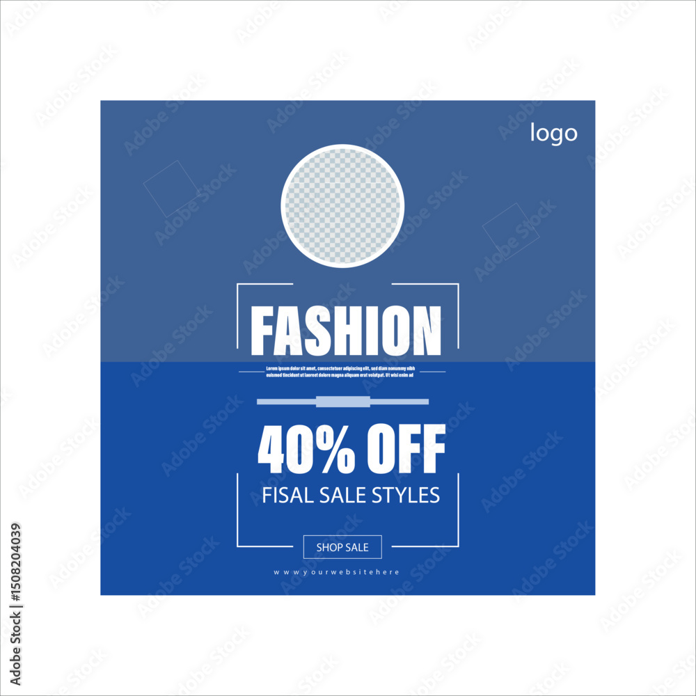 Fototapeta premium Modern fashion sale social media banner template