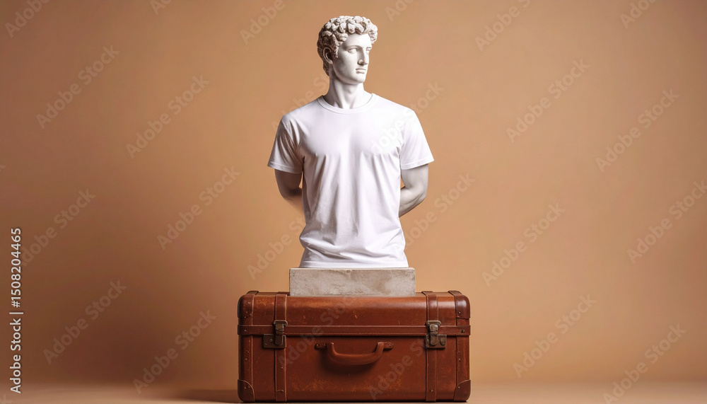 Suitcase Pose White T-Shirt Suitcase Pose White T-Shirt