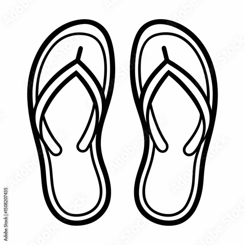 flip flops isolated on white