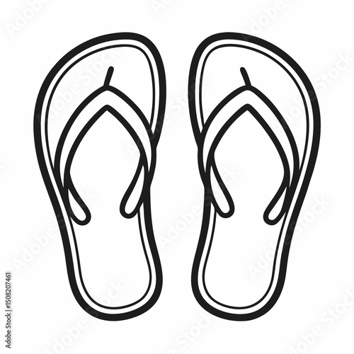 flip flops isolated on white