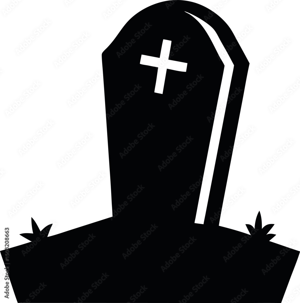 Obraz premium black and white cross