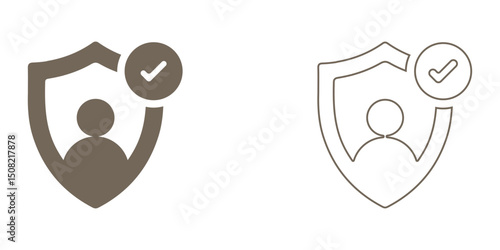 Assurance icon set. Assurance icon Solid and  line style. editable icon, vector collection