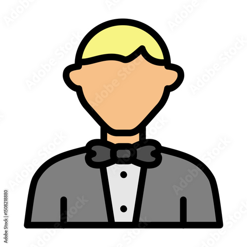 Waiter Vector Filled Icon Design