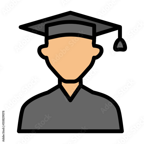 Scholar Vector Filled Icon Design