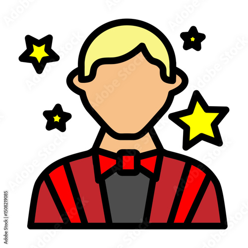 Showman Vector Filled Icon Design