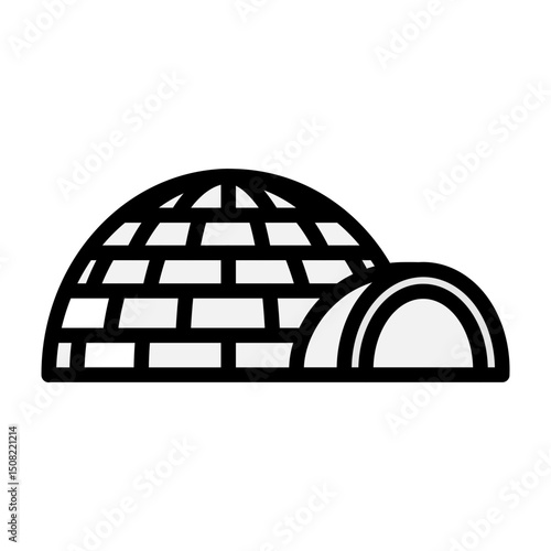 Igloo Vector Filled Icon Design