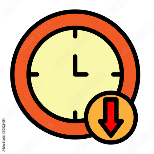 Equipment Uptime Tracker Vector Filled Icon Design