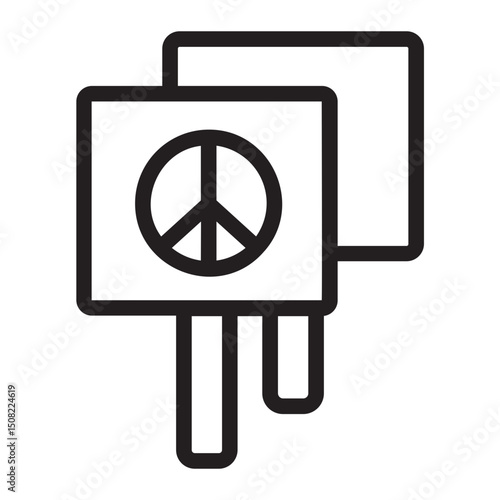 pacifism line icon
