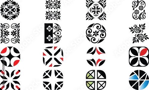 Elegant Mixed-Style Ornamental Tile Collection