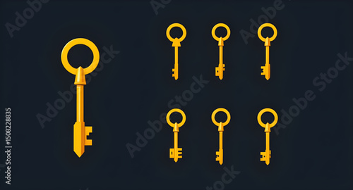 room key vector, symbolic key icon, vector security key, ornate key design, cartoon key illustration, abstract key icon, silver key vector, protection key symbol, key graphic design