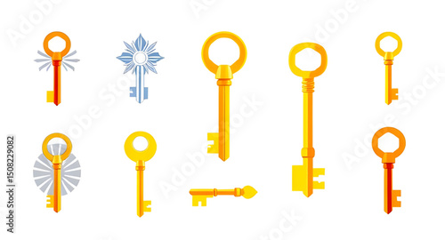 illustration of key, key and lock set, room key vector, symbolic key icon, vector security key, ornate key design, cartoon key illustration, abstract key icon, silver key vector, protection key symbol