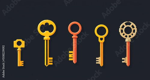 key, illustration of key, key and lock set, room key vector, symbolic key icon, vector security key, ornate key design, cartoon key illustration, abstract key icon, silver key vector, protection key s