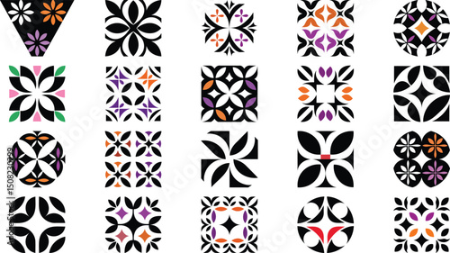 Mixed Shape Abstract and Decorative Tiles