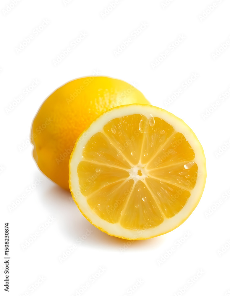 Sliced Lemon and Whole Lemons Sliced Lemon and Whole Lemons
