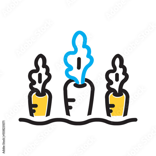 Vector multi color icon for Harvest