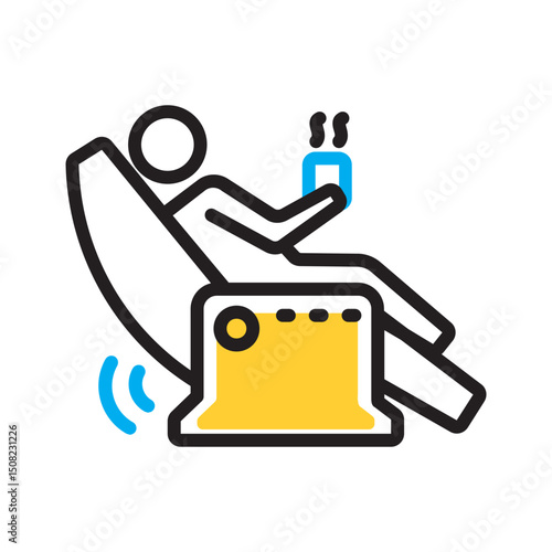 Vector multi color icon for Zero gravity chair