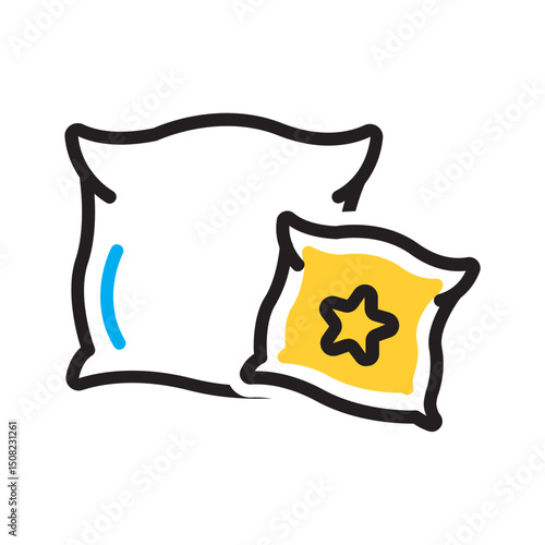 Vector multi color icon for Cushion