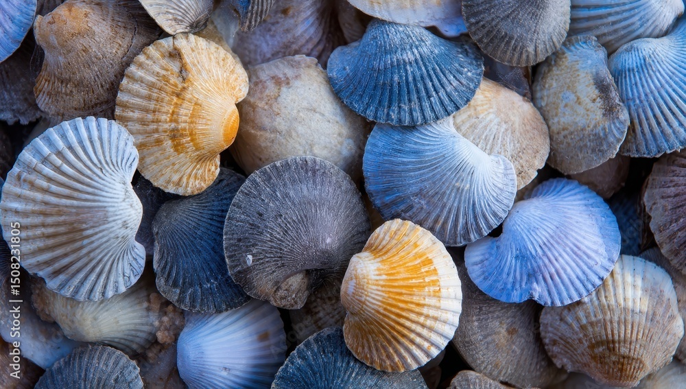 Colorful seashells, close-up Colorful seashells, close-up