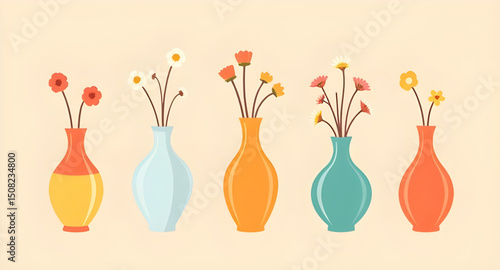 flower vase vector