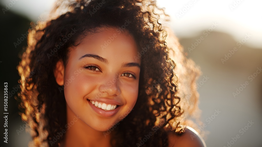 Portrait of a smiling multicultural woman in warm natural light, head and shoulders composition with soft gradient background and shallow depth of field, f/2.8 studio setting Portrait of a smiling multicultural woman in warm natural light, head and shoulders composition with soft gradient background and shallow depth of field, f/2.8 studio setting