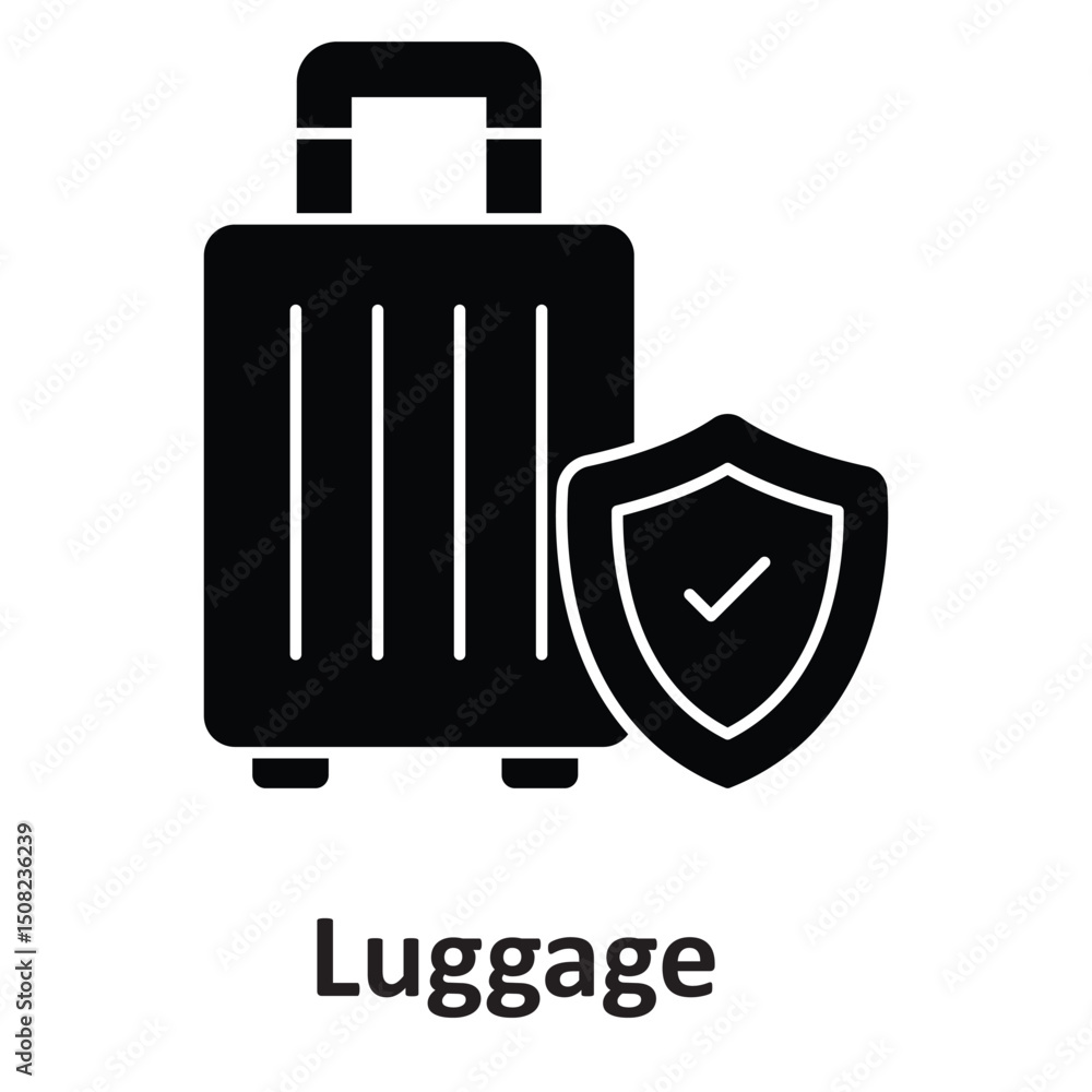 Luggage insurance :Vector Icon which can easily modify or edit Luggage insurance :Vector Icon which can easily modify or edit