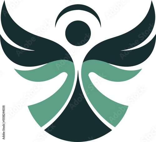 Abstract Angel Logo