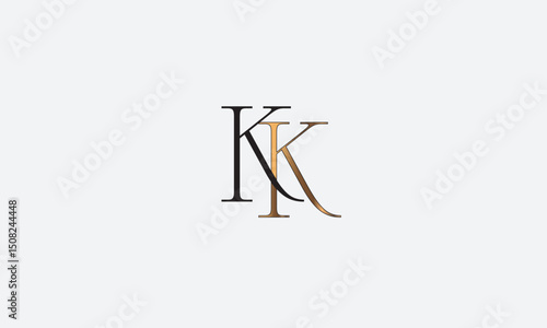 KK, K ,  KK , Abstract Letters Logo Monogram	