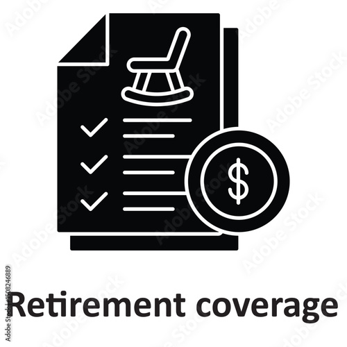 Retirement coverage :Vector Icon which can easily modify or edit