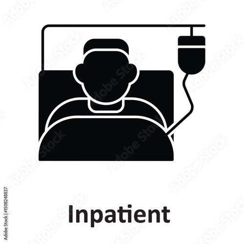 Inpatient :Vector Icon which can easily modify or edit