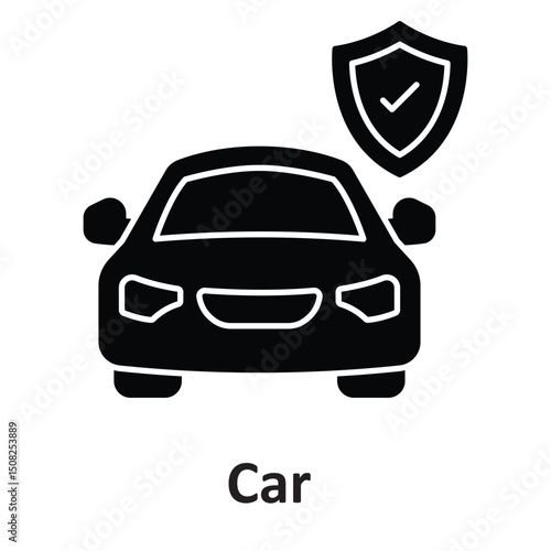 Car insurance :Vector Icon which can easily modify or edit
