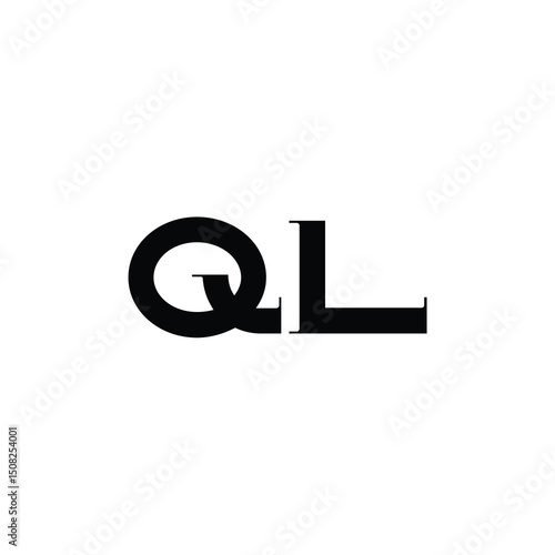 QL monogram logo design letter text name symbol monochrome logotype alphabet character simple logo