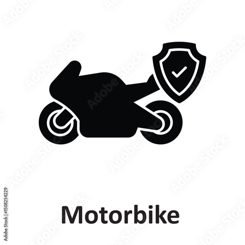 Motorbike insurance :Vector Icon which can easily modify or edit