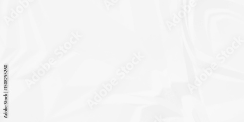 Rough wrinkled textured in white paper. White crumpled paper Blank white crumpled and creased paper poster.	