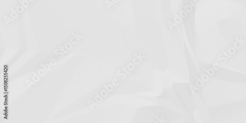 Rough wrinkled textured in white paper. White crumpled paper Blank white crumpled and creased paper poster.	