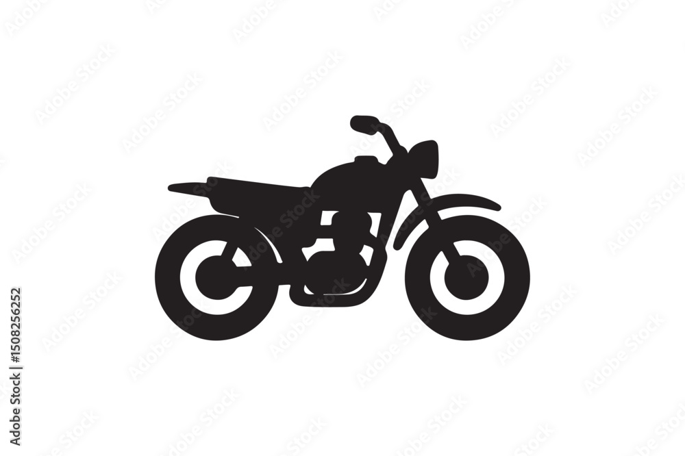 motorbike silhouette vector style with white background motorbike silhouette vector style with white background