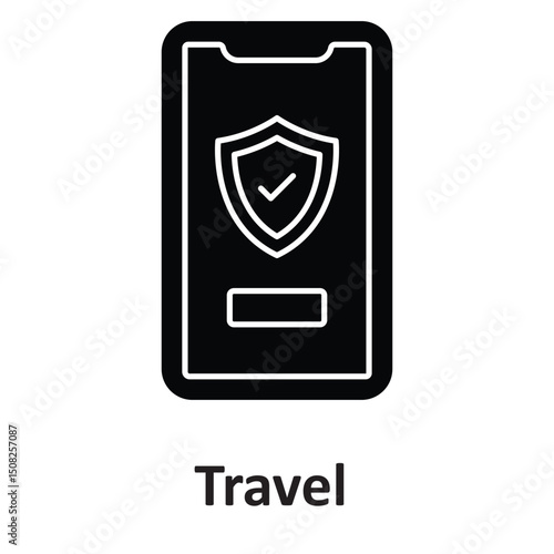 Travel insurance :Vector Icon which can easily modify or edit