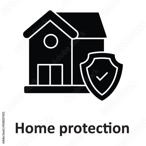 Home protection :Vector Icon which can easily modify or edit