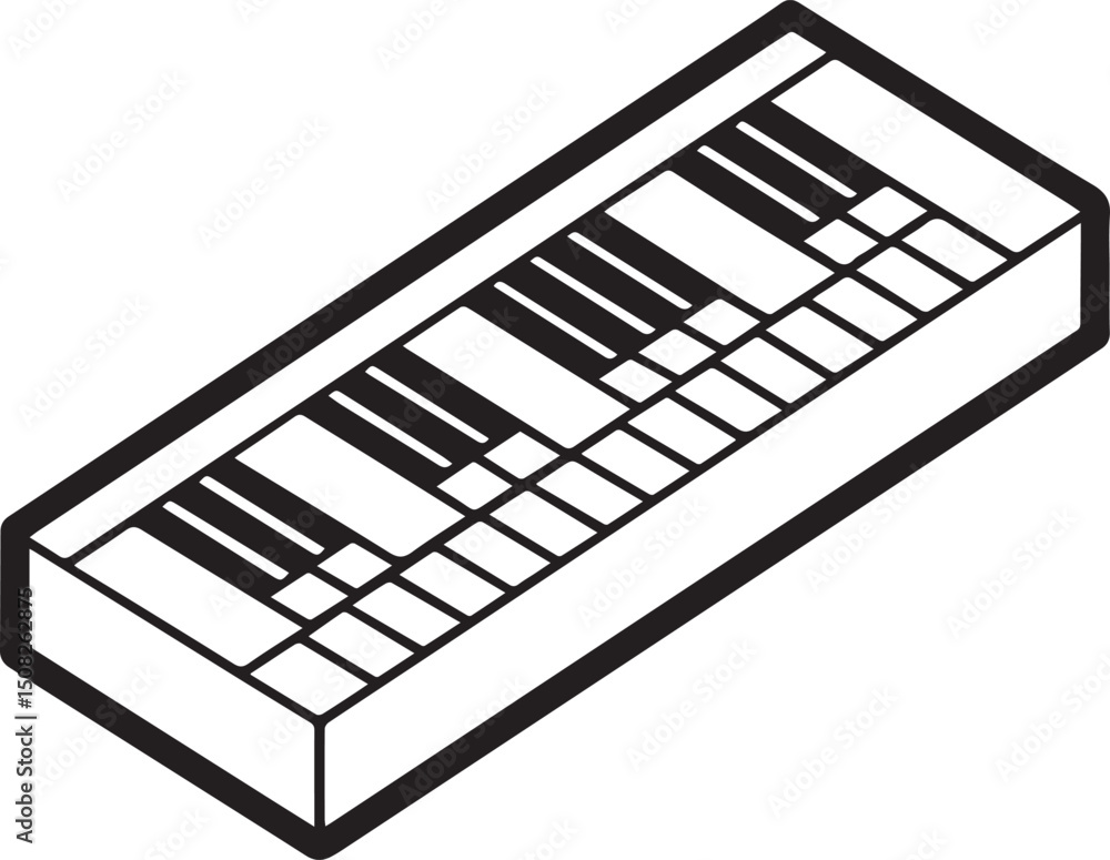 piano keys outline vector illustration line art piano keys outline vector illustration line art