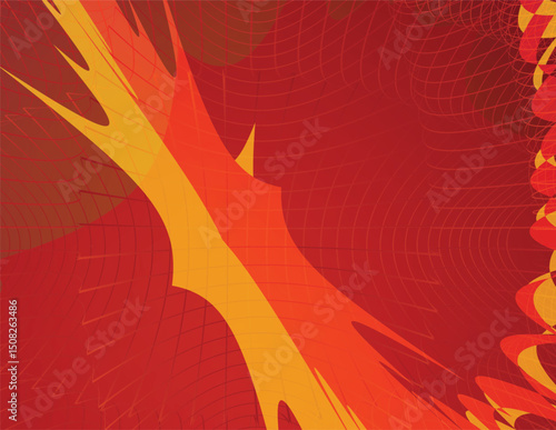 Abstract red background with smooth shapes , the red background uses for advertising, book page, paintings, printing, mobile backgrounds, book, covers, screen savers, web page,
