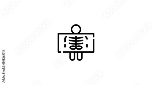 icon line motion graphic x-ray scan