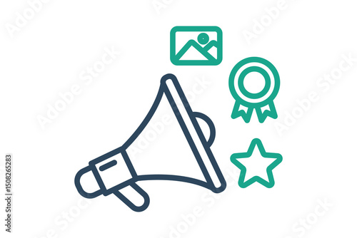 Campaign icon. line icon style. icon related to branding. business elements vector illustration